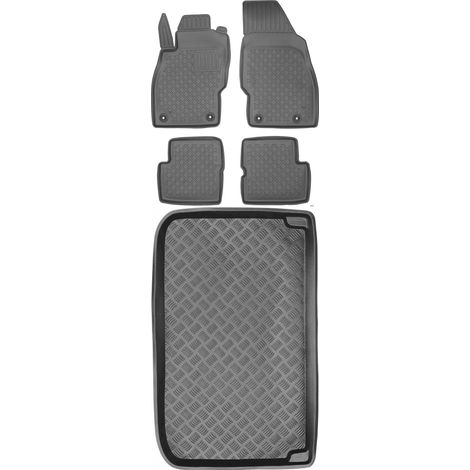Set di tappetini per auto e tappetino per bagagliaio per Opel Corsa D Hatchback dal 2006 al 2014