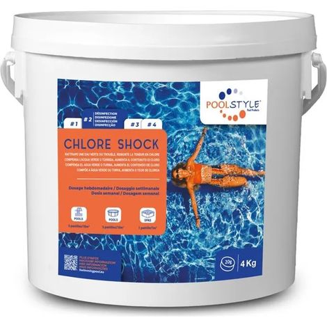 Cloro shock in pastiglie da 20 g - 4 Kg - POOLSTYLE - PSL-500-0004 (1/5)