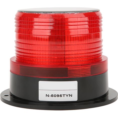 Feu de signalisation solaire LED rouge - Barrière clignotante de chantier, balise de sécurité, indicateur lumineux pour signalisation routière (1/5)