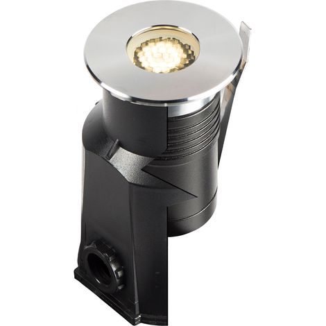 Encastré de sol extérieur ZEPH 1 24V rond inox 3000K 165lm 2W - EUROPOLE - 55122