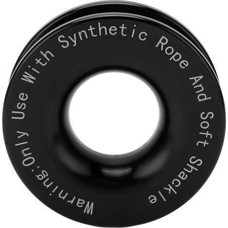 Treuil Snatch Recovery Ring 41000lbs Résistance à la rupture pour manille souple 7/16in 1/2in avec cordes 3/16in 1/4in 3/8in Noir (1/5)
