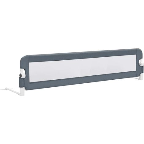 vidaXL Barandilla de seguridad cama de niño poliéster gris 180x42cm (1/2)