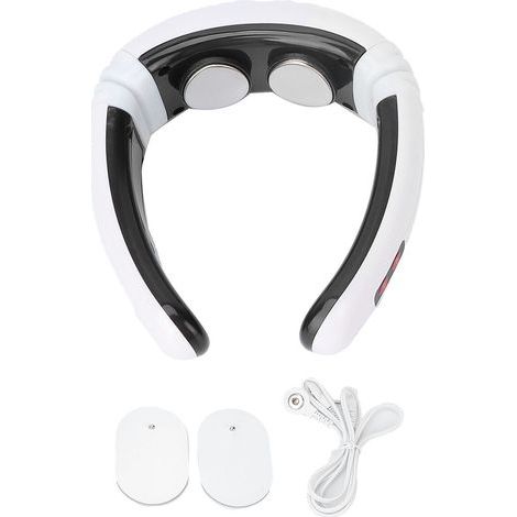 Appareil massage cervical électrique chauffant - Traitement colonne vertébrale avec aimants, étirement physiologique et électrode multifonction pour soulagement efficace (1/5)
