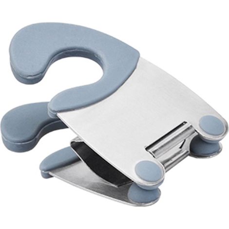 1 support de casserole latéral, en acier inoxydable 430, pince anti-brûlure, crochet double fonction, pour poêles et casseroles (1/5)