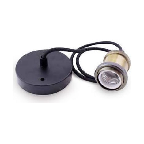Pendelleuchtenhalter 1M Messingkabel schwarz GSC 0704714