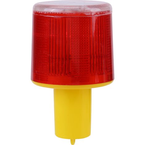 Ortviai Feu de signalisation d'urgence solaire LED rouge pour route, bateau et chantier – 1 pièce (1/5)