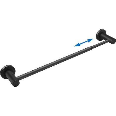 Barre porte-serviettes magnétique réglable de 37 à 63,5 cm (14,6 à 25 po) en acier inoxydable 304, pour four, réfrigérateur et buanderie, noire. (1/5)