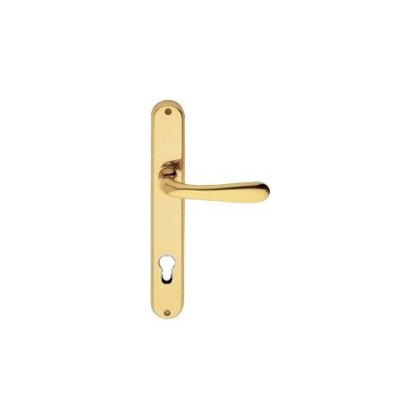 maniglia 'goccia' con placca foro yale oro lucido (1/7)