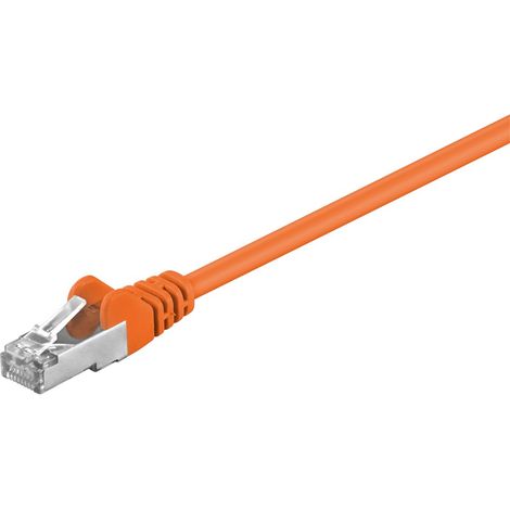 Goobay 93456 cable de red Naranja 0,5 m Cat5e F/UTP (FTP)