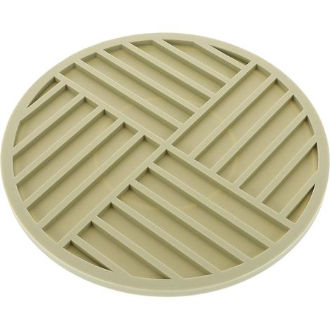 Dessous de plat rond en silicone de 16 cm diamètre, épais et thermorésistant, antidérapant, pour micro-ondes et plaques cuisson, vert matcha