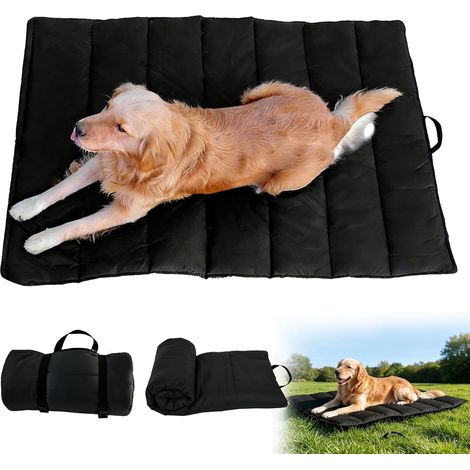 Tapis pour Chien de Voyage, 120 70cm Tapis Chien Imperméable Extérieur, Couverture de Camping Voyage pour Chien, Couverture de Voyage pour Animaux pour L'extérieur, Voyages, Camping Noir (1/5)