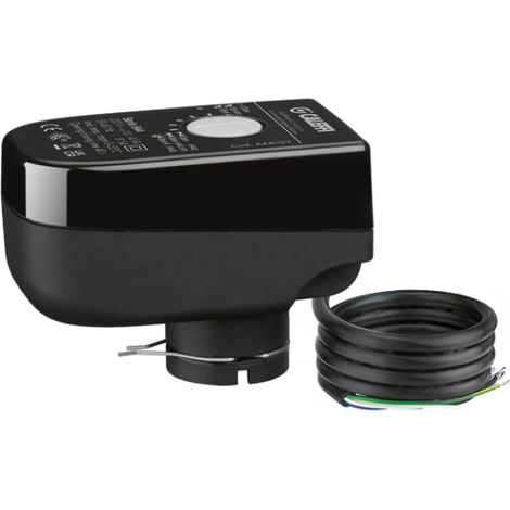 Motore di ricambio con comando a 3 contatti per valvole di zona a sfera, tempo di manovra 10s, tensione 230V Caleffi 644032  Nero