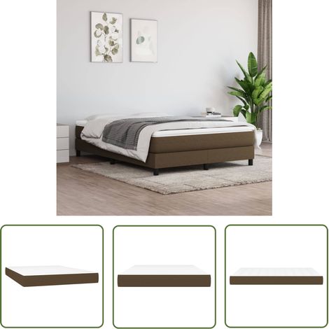 The Living Store Matelas de lit à ressorts ensachés Marron foncé 140x190x20 cm - Matelas À Ressorts Ensachés - Matelas Confortable - Matelas Double - Matelas Bon Soutien - Literie (1/5)