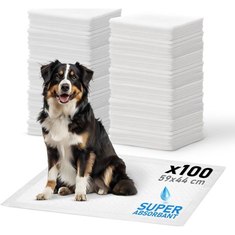 Iris Ohyama, Tapis d'entraînement pour chiots, avec 5 couches de protection anti-fuite, tapis d'incontinence super absorbant, pour chiens et chiots de 18 kg maximum - Pet Pad NS-100W, Blanc