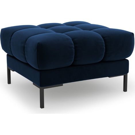 Pouf en velours bleu roi (1/5)