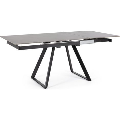 BIZZOTTO Tavolo All. Reeta 120/180X90 Nero/Grigio (1/5)