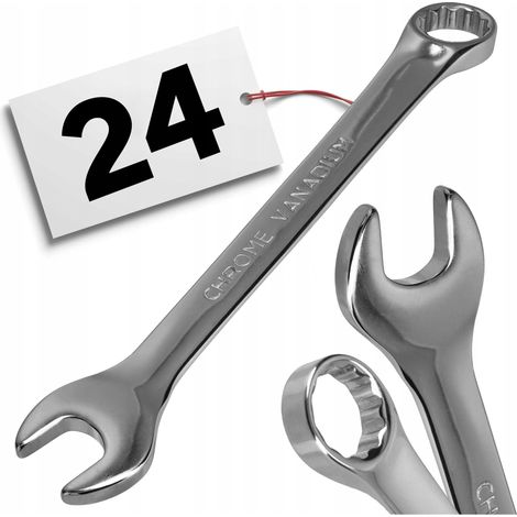 24 mm Maulschlüssel-Kombinationsschlüssel, robust, massiv, Standardausführung (1/5)