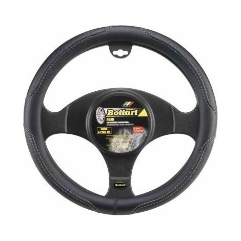 Funda Coche Volante Ø38Cm Simil Piel Negro Road Bottari