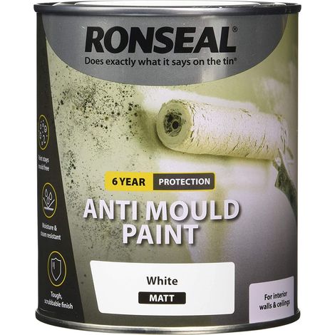 Ronseal 36624 6 Year Anti Mould Paint White Matt 2.5 litre RSLAMPWM25L