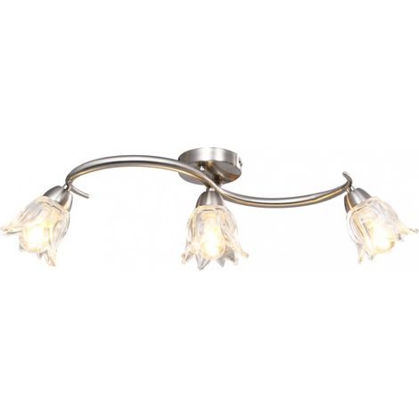 Deckenleuchte mit Glasschirmen für 3 E14 Glühlampen vidaXL113177