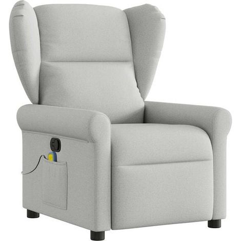 Fauteuil de massage inclinable en tissu gris nuage (1/5)