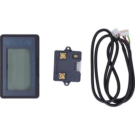 Moniteur de batterie multifonction voltmètre capacité étanche testeur batterie 8-120V 50A (1/5)