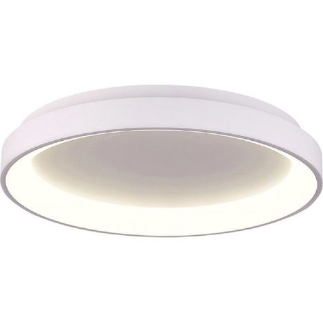 TrAdE Shop Traesio - Plafoniera Moderna Tonda Led Cct 60 W 3000k 4000k Soffitto Lampada Parete 80 Cm - Bianco (1/2)