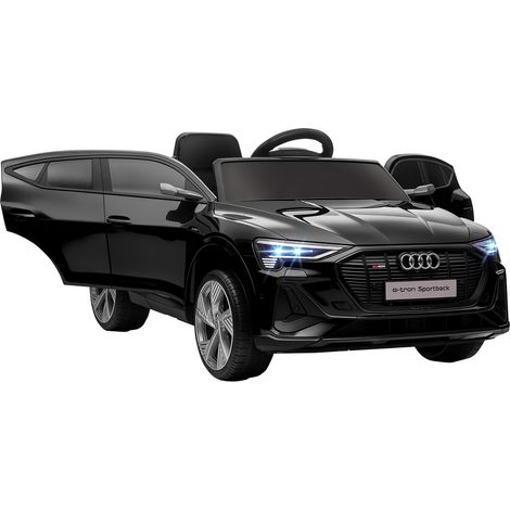 Auto elettrica per bambini 108 x 60 x 47 cm telecomando fari LED suono e luce guida sicura stile moderno in PP nero 210000489