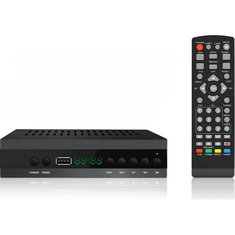 Récepteur-décodeur Décodeur TV HD DVB-T2 Compatible pour chaines DVB-C-H.265-MPEG-2-MPEG4 Avec Télécommande
