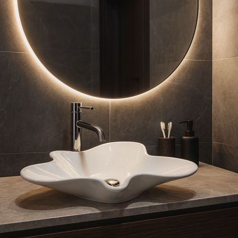 LAVABO SOBRE ENCIMERA REA IZOLDA WHITE