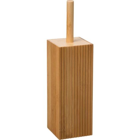 5Five Simply Smart – Brosse WC en bambou 37cm – Design moderne – Forme carrée – Facile d'entretien – Couleur naturelle