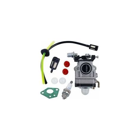 Carburateur débroussailleuse 52cc 49cc 43cc – Kit complet avec joint, bougie, tuyau et filtre à essence – Économie de carburant améliorée (1/5)