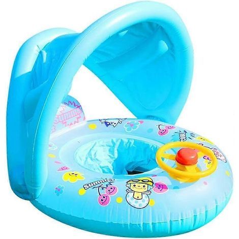 Bouée gonflable pour bébé, siège et protection solaire, aide à la natation pour les enfants de 3 à 72 mois. (1/5)