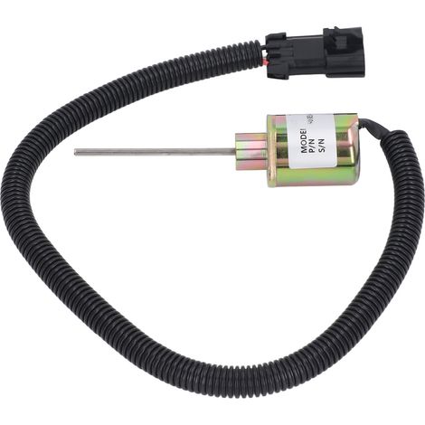 Soupape solénoïde d'arrêt carburant 1503ES 12A5SUC9SCC28 pour moteur Kubota V2203 DI, 12V DC, arrêt moteur excavateur, électrovanne de coupure (1/5)