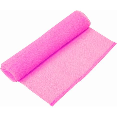 Gant de toilette exfoliant élastique pour le corps, idéal pour la douche et le massage, avec sangle rose rouge. (1/5)