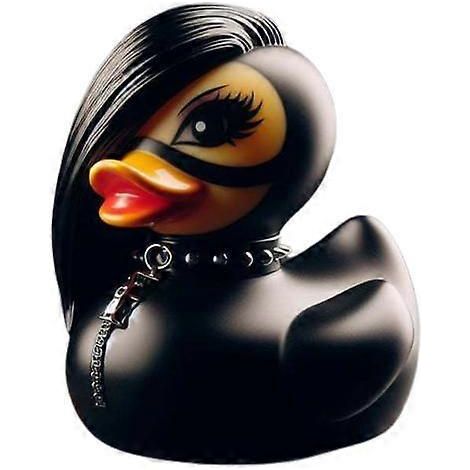 Figurine de canard punk, modèle de canard gothique Deathrock en résine, ornement, figurine noire, sculpture, jouet (1/5)