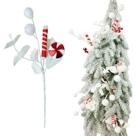 Trapunta natalizia - Ramo natalizio fatto di dolci decorazioni 38 cm (1/5)