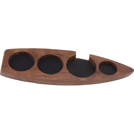 Porte-tasseur à café en noyer en forme de bateau, pour distributeur de café, café, restaurant occidental, bar, cuisine familiale, 51 mm (1/5)