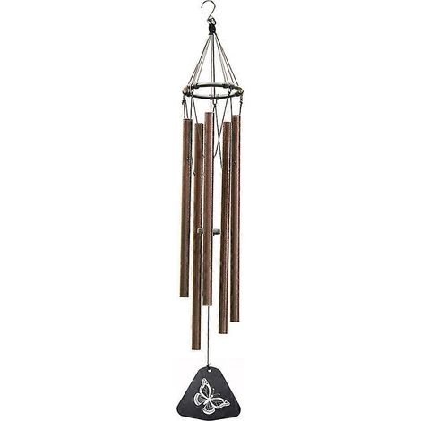 Windspiel für den Außenbereich, mit 5 Aluminiumröhren, Holz-Windspiel zur Erinnerung an das Windspiel, das beste Geschenk-Windspiel für die Gartendekoration.