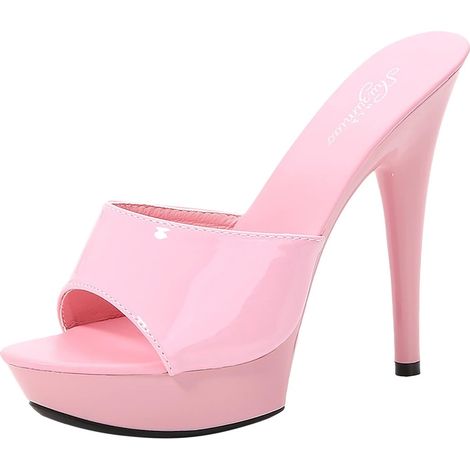 Sandalias sin cordones para mujer - Modernas - Versátiles - Tacones altos sexys - Tacones de aguja - Modernas - Sexys - Tacones altos - Sandalias para mujer - Talla 38 (1/5)