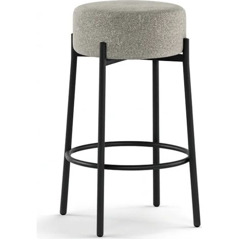 Toffee, Set di 2 Sgabelli in tessuto Grigio Chiaro (41cm X 41cm H. 67cm) (1/5)