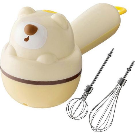 Kabelloser Handmixer, 3 Geschwindigkeitsstufen, ansprechendes Design, mit 2 Rührköpfen und abnehmbarem Schneebesenaufsatz. (1/5)