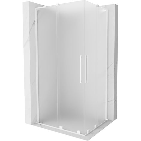 Mexen Velar L Duo cabina doccia scorrevole 90 x 80 cm, satinato, bianco - 871-090-080-02-33-20 (1/5)