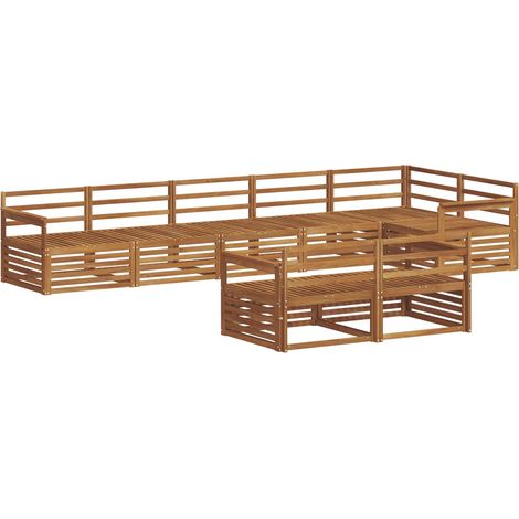 Outdoor Sofa Set 8 pcs Natural Solid Acacia Wood vidaXL (1/5)