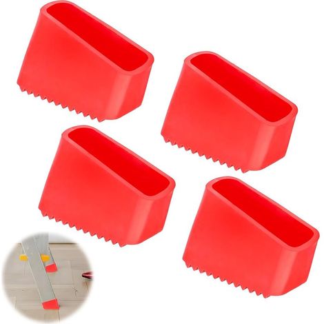 4 pieds en caoutchouc pour échelles 50 x 20 mm Capuchons d'échelle antidérapants Pieds d'échelle de rechange Protection universelle pour les travailleurs à domicile (1/5)
