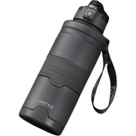 Gobelet de sport portable grande capacité en Tritan, résistant aux chutes, 1500 ml, gris (WZ1911) (1/2)
