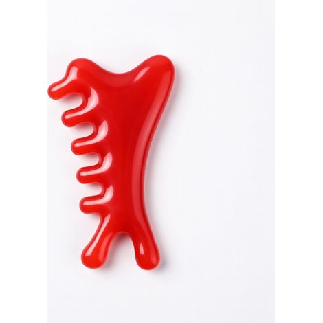 Peine de masaje gua sha rojo pequeño masaje