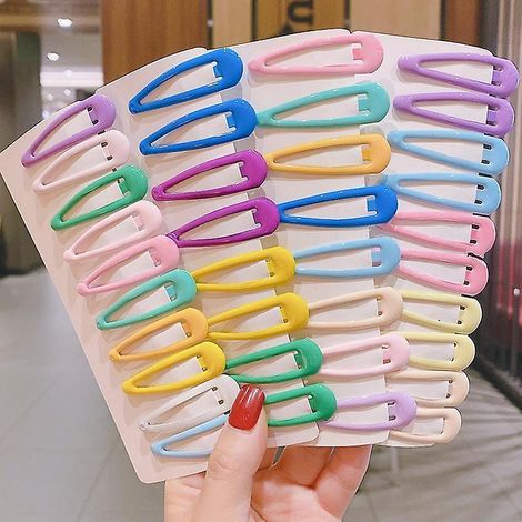 60 Pices Macaron Pinces Cheveux Fille, Enfant Barrettes Cheveux, Couleurs Alatoires Mini Barrette Fille Cheveux, Pinces Cheveux Pression En Mt (1/5)