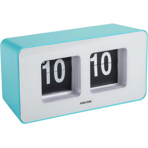 Reloj de pared Karlsson Funky Flip turquesa 9 2 cm 17 7 cm