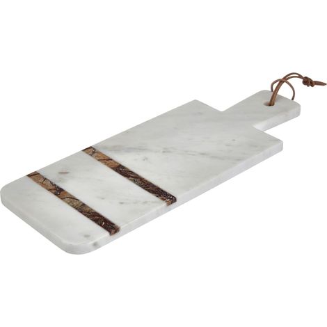 Premier Housewares White / Brown Forest Marble Paddle Board (1/2)